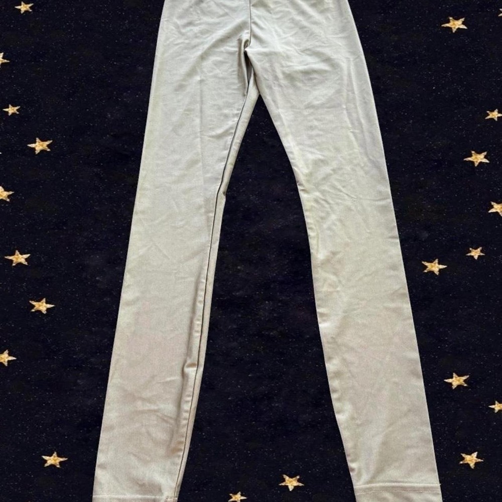 American Apparel soft cream leggings Size S